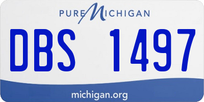 MI license plate DBS1497