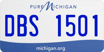 MI license plate DBS1501