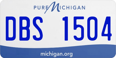 MI license plate DBS1504