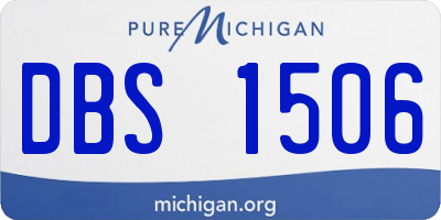 MI license plate DBS1506