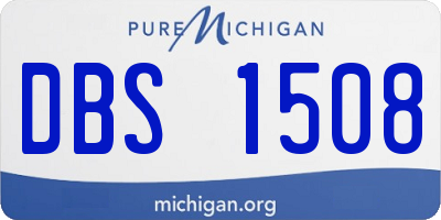 MI license plate DBS1508