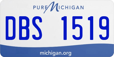 MI license plate DBS1519
