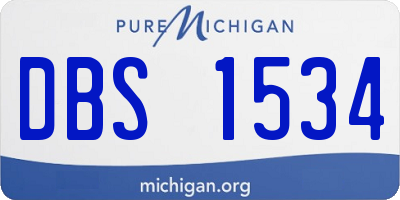 MI license plate DBS1534