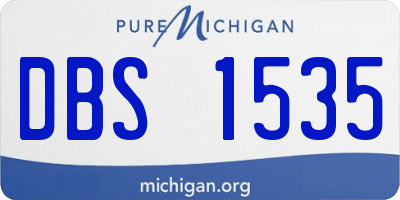 MI license plate DBS1535