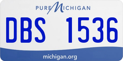 MI license plate DBS1536