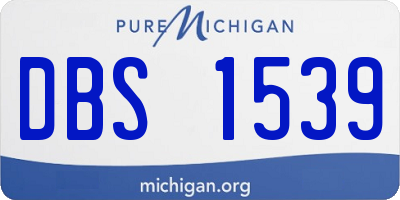 MI license plate DBS1539