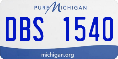 MI license plate DBS1540