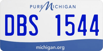 MI license plate DBS1544