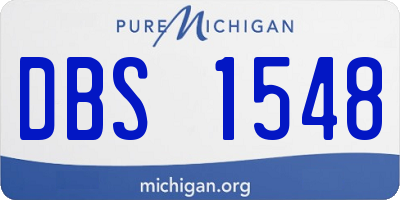 MI license plate DBS1548