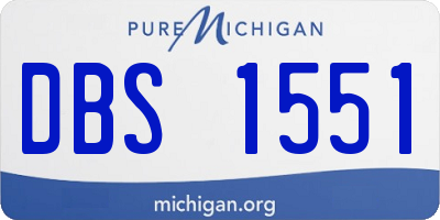 MI license plate DBS1551
