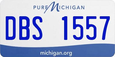 MI license plate DBS1557