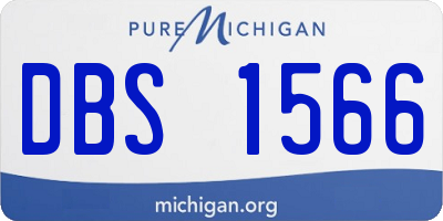 MI license plate DBS1566