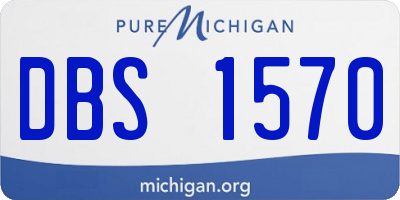 MI license plate DBS1570