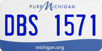 MI license plate DBS1571