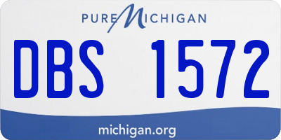 MI license plate DBS1572