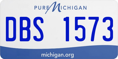 MI license plate DBS1573