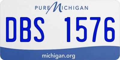 MI license plate DBS1576