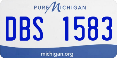 MI license plate DBS1583