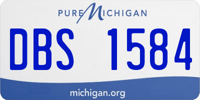 MI license plate DBS1584