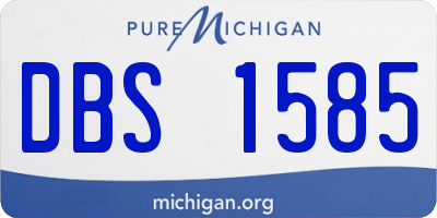 MI license plate DBS1585
