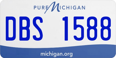 MI license plate DBS1588