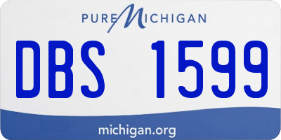 MI license plate DBS1599
