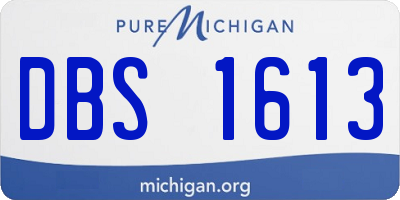 MI license plate DBS1613