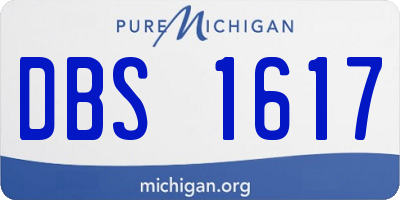 MI license plate DBS1617