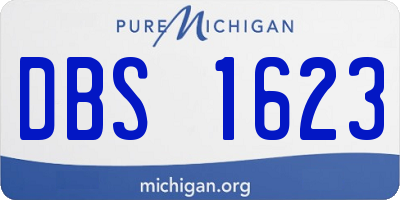 MI license plate DBS1623