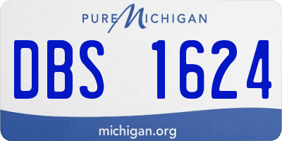 MI license plate DBS1624