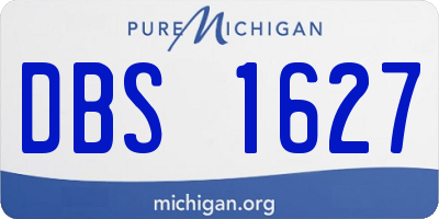 MI license plate DBS1627