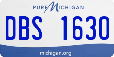 MI license plate DBS1630