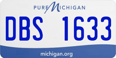 MI license plate DBS1633