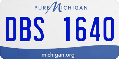 MI license plate DBS1640