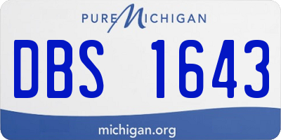 MI license plate DBS1643