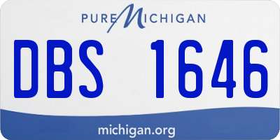 MI license plate DBS1646