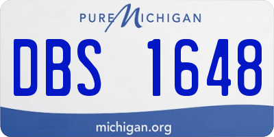 MI license plate DBS1648