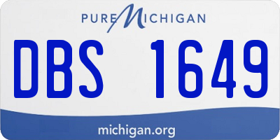 MI license plate DBS1649