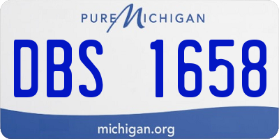MI license plate DBS1658