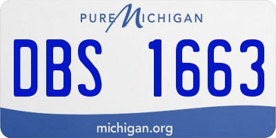 MI license plate DBS1663