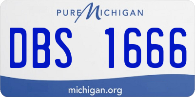 MI license plate DBS1666