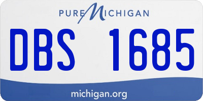 MI license plate DBS1685