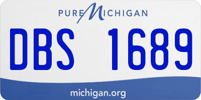 MI license plate DBS1689
