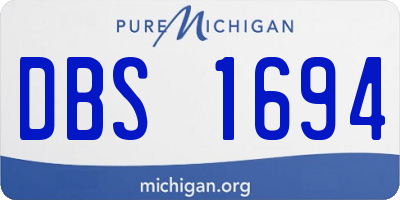 MI license plate DBS1694