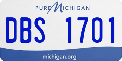 MI license plate DBS1701