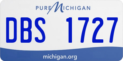 MI license plate DBS1727