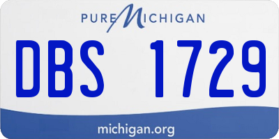 MI license plate DBS1729