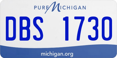 MI license plate DBS1730