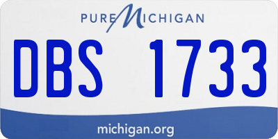 MI license plate DBS1733