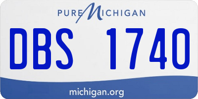 MI license plate DBS1740